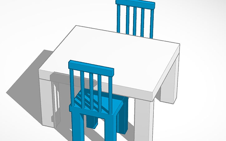 Masa Ve Sandalye Tinkercad