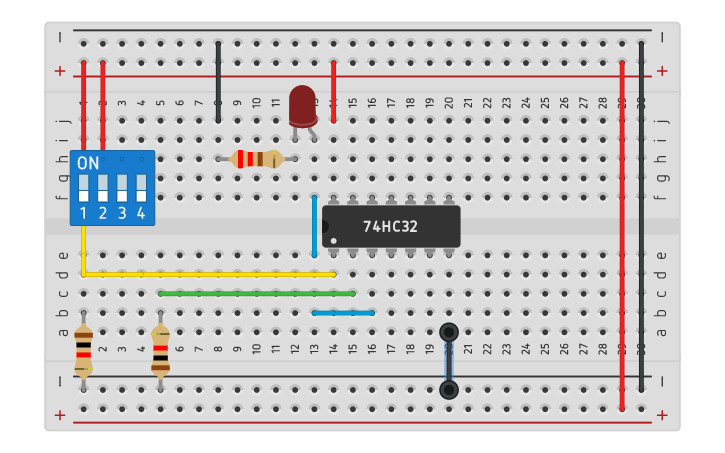 Circuit design PED. Punto 2 Tp 1 | Tinkercad