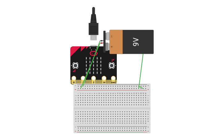 Microbit Animation Circuit design Copy of micro:bit animation challenge - Tinkercad