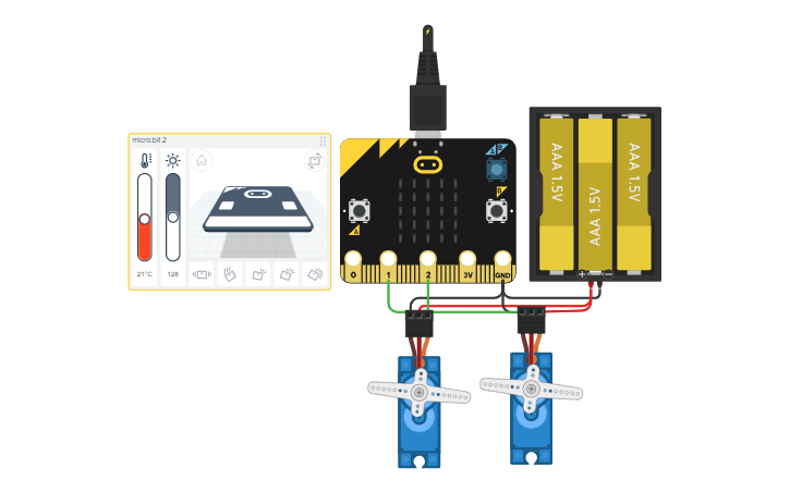 Circuit design Servo microbit - Tinkercad