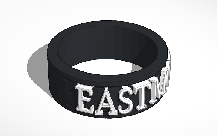 3D design Ring WITH TEXT - Tinkercad