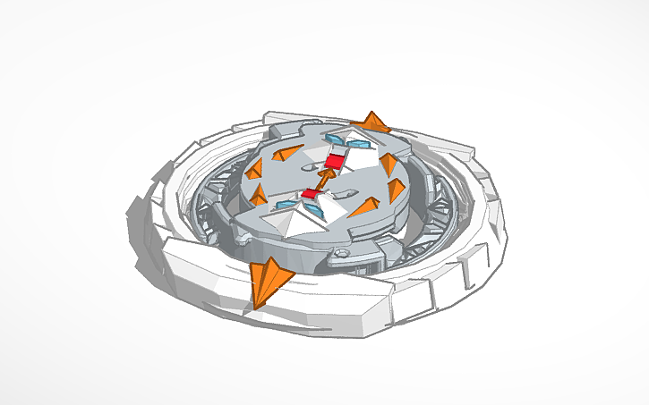 3D design Bullseye Istros Beyblade burst Quaddrive Template Tinkercad 3D design Bullseye Istros Beyblade burst Quaddrive Template Tinkercad