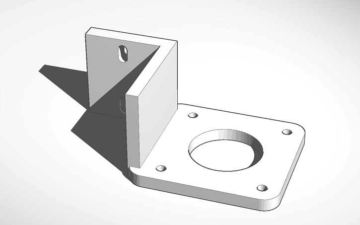 3D design Extruder motor nema 17 holder - Tinkercad