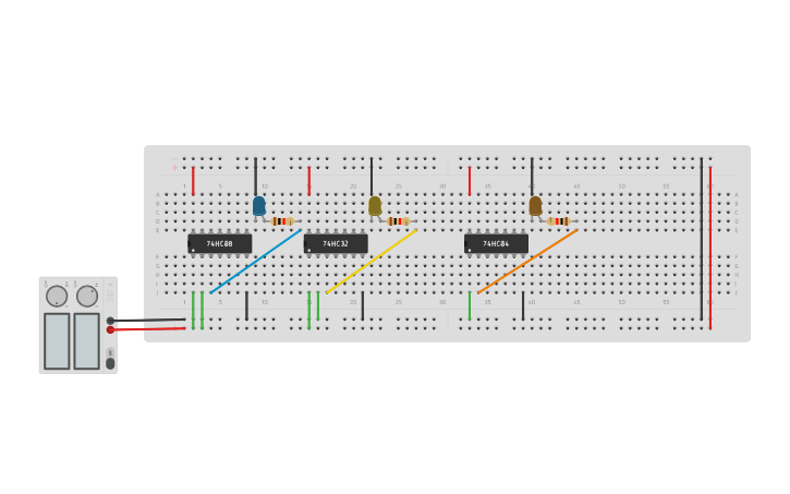Project Using Basic Ic Gates Circuit design BASIC GATES - Tinkercad