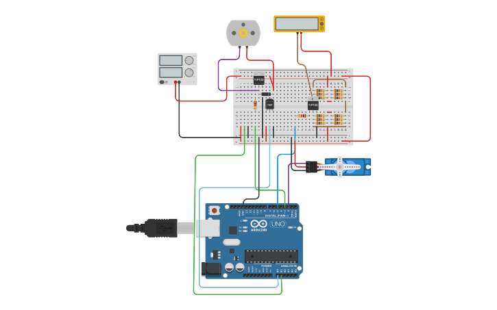 Circuit design Temperature Control | Tinkercad