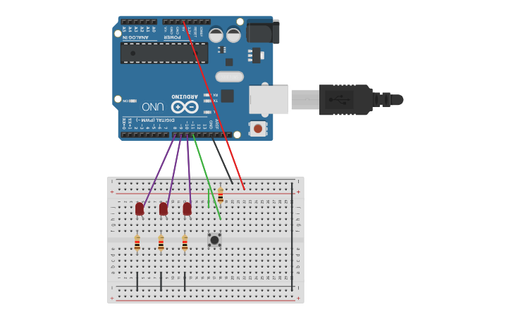 Circuit design button - Tinkercad