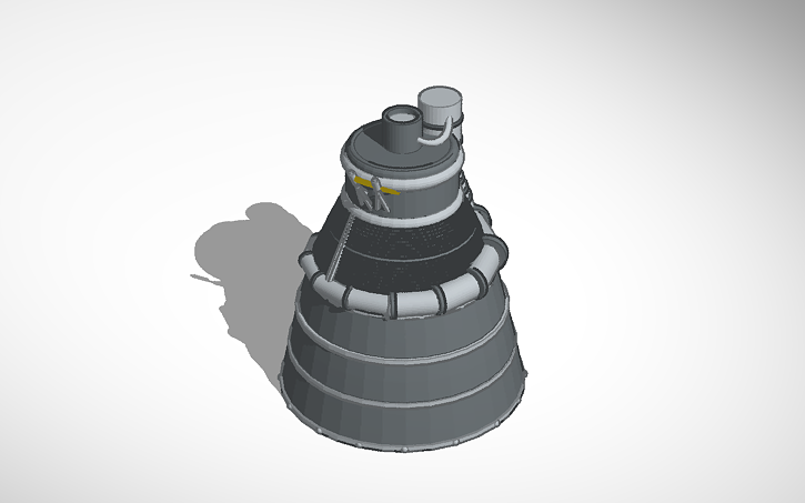 Rocket Engine Cad Model 3D design Rocket Engine - Tinkercad