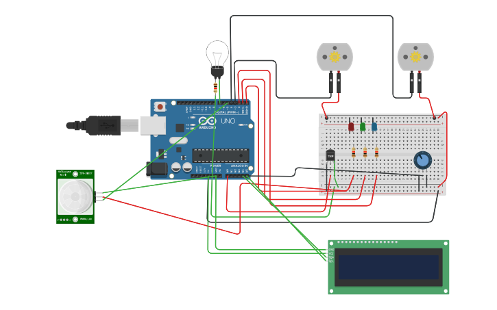 Circuit design Smart Air Conditioner - Tinkercad