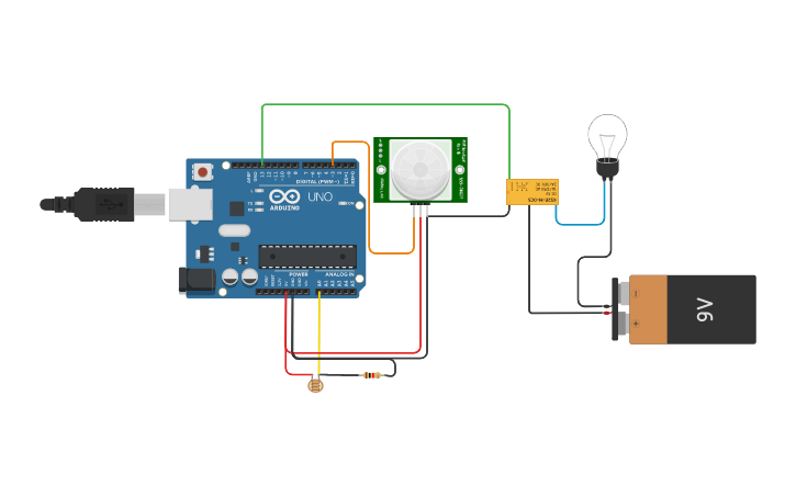 Circuit design light sensor - Tinkercad