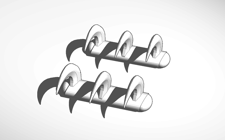 3D design raptor claws - Tinkercad