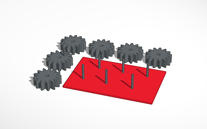 Cad Rendered 3 Cogs 3D design Cogs - Tinkercad