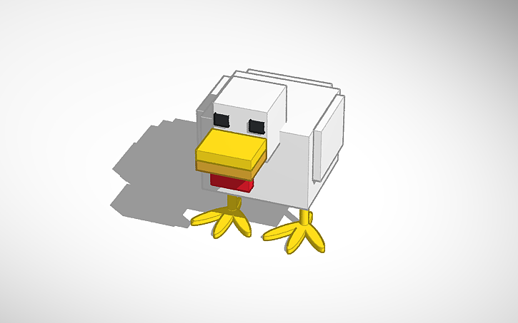 Chicken Cad 3D design chicken - Tinkercad