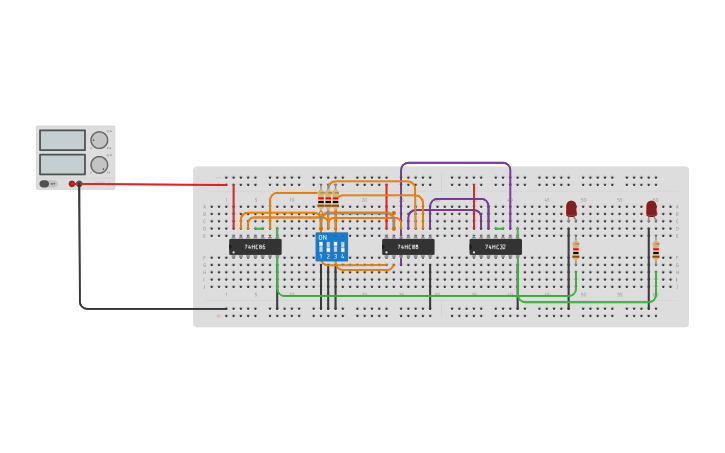 Circuit design Full Adder Circuit_Nihal Aggarwal_AU1940217 | Tinkercad