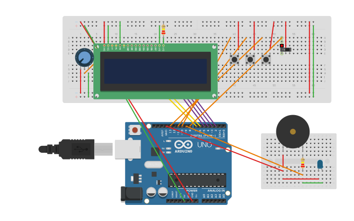 Circuit design Alarm Clock with Ardino - Tinkercad