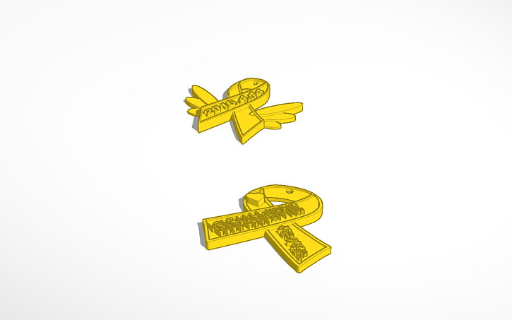 3D design Copy of Cancer Ribbon - Tinkercad