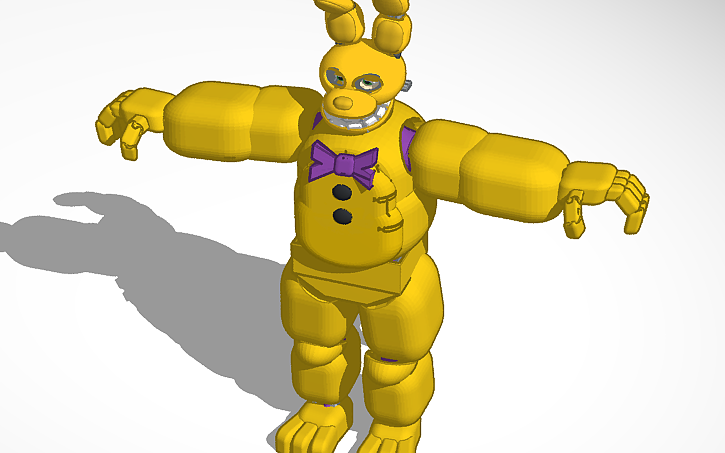 3D design springlock suit with afton/spring trap - Tinkercad