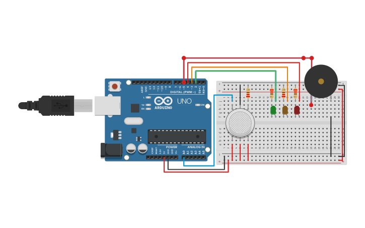Circuit design Gas_Sensor - Tinkercad