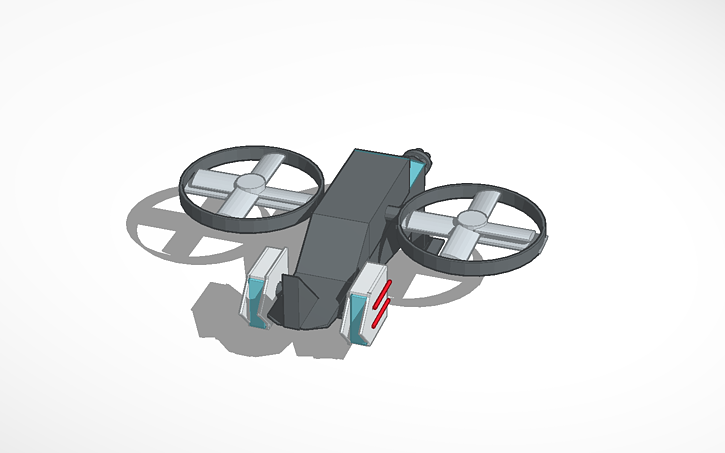 3D design B-69 Raptor Dual Rotor Attack Copter #Gunships - Tinkercad