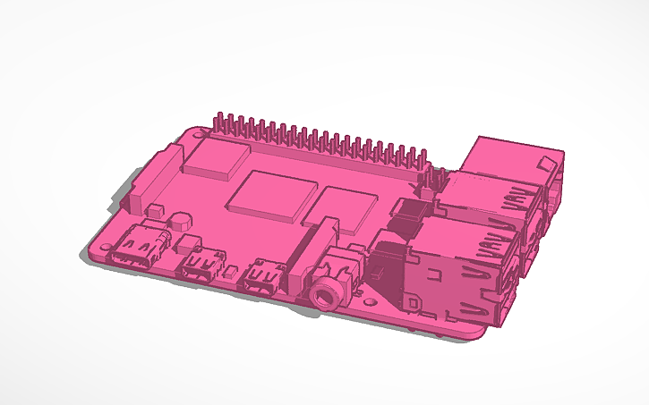 Raspberry Pi Cad/design 3D design Raspberry Pi 4 - Tinkercad