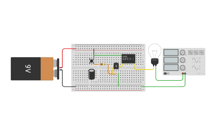 Circuit design temporizador | Tinkercad