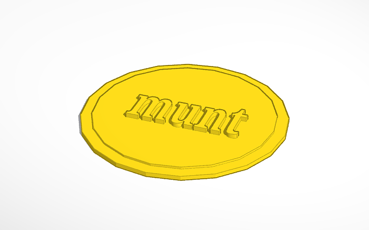 3D design munt - Tinkercad