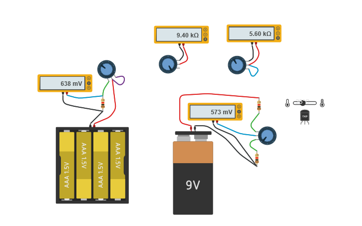 Circuit design Potenciómetros RTO - Tinkercad