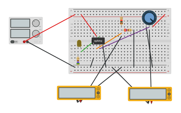 Circuit design EEE 318 - Project - Desinging Comparator | Tinkercad