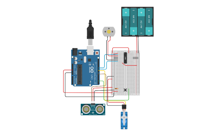 Circuit design Pong Shooter | Tinkercad