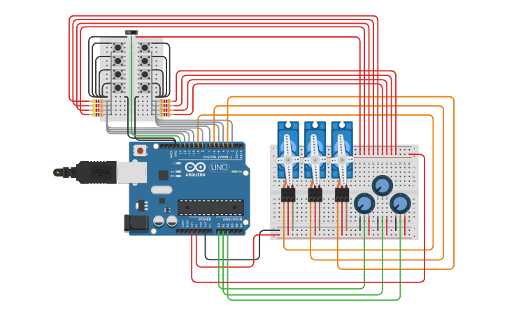 Circuit design Calligraphy machine | Tinkercad