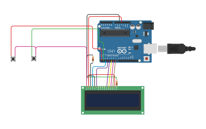 Circuit design digital clock - Tinkercad