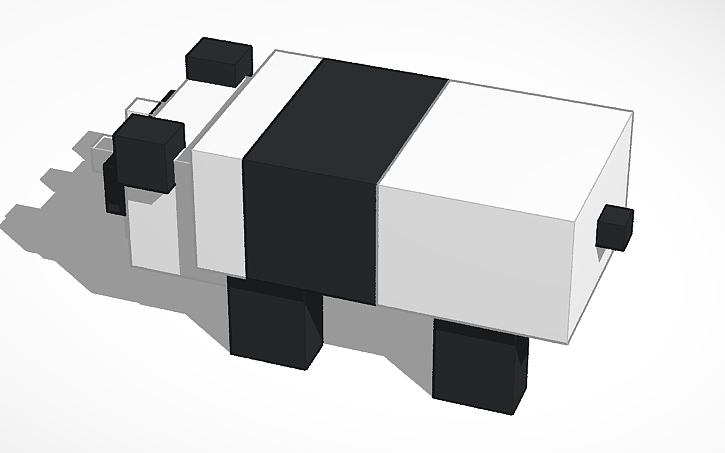 3D design Minecraft Panda - Tinkercad