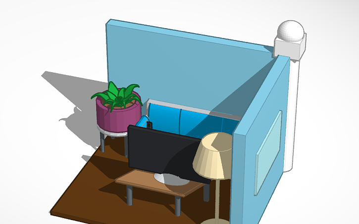 3d Design Living Room Tinkercad 7514