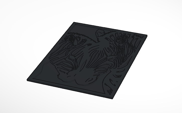 3D design Zebra - Tinkercad