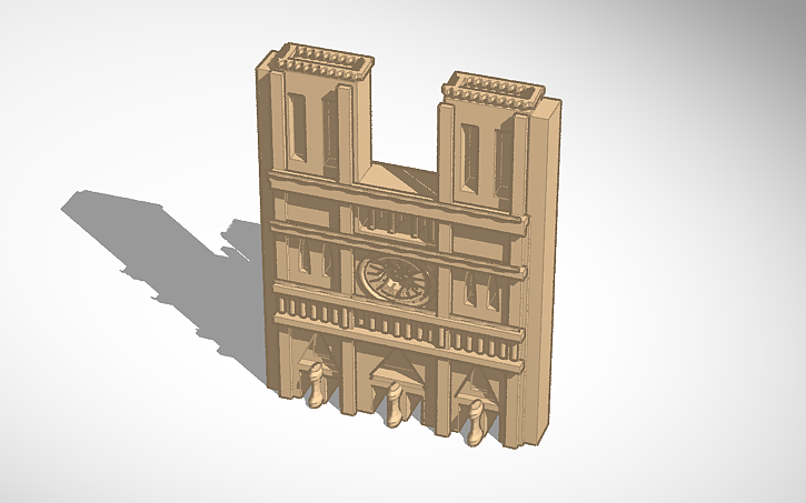 3D design Fragment Katedry Notre-Dame | Tinkercad