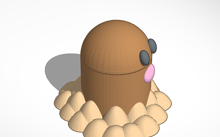 3D design Diglett - Pokemon - Tinkercad
