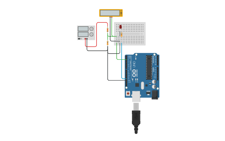 Circuit design Voltage Divider Arduino - Tinkercad