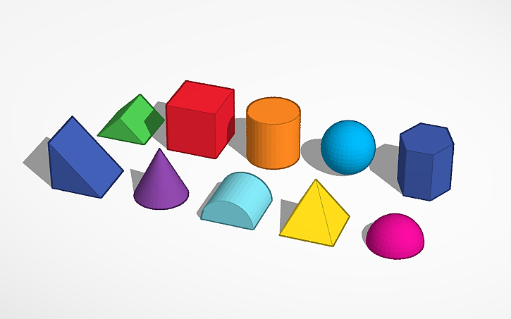 3D design SHAPES MADE OF CUBES! - Tinkercad