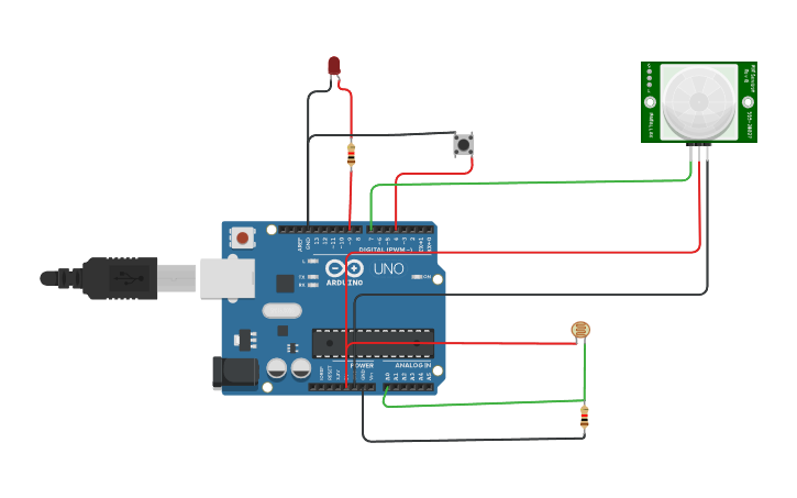 Circuit design Proyecto Arduino 1 - Tinkercad