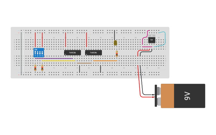 Circuit design Compuerta XNOR - Tinkercad