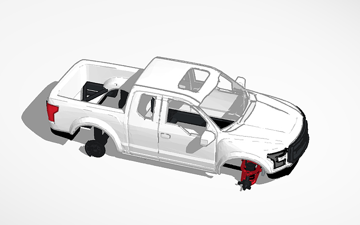 Ford Raptor R Single Cad 3D design 2017 ford f150 raptor - Tinkercad