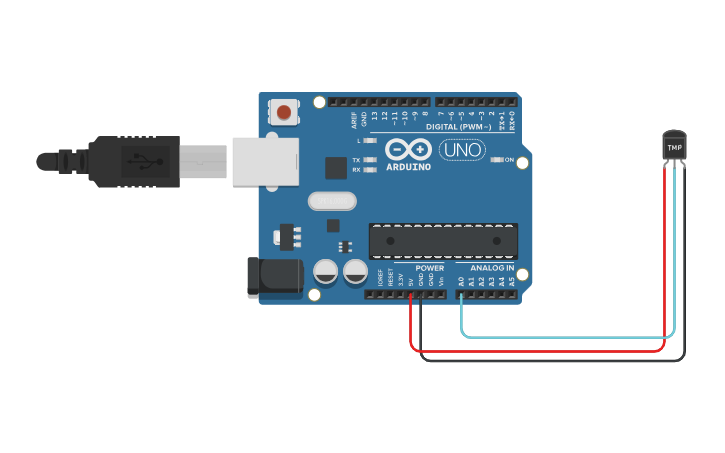 Tmp36 Arduino Tinkercad