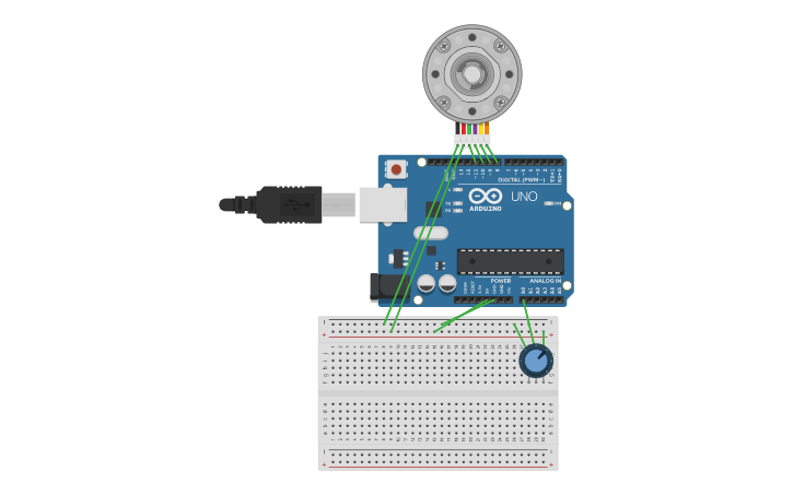 Circuit design Copy of stepper motor - Tinkercad