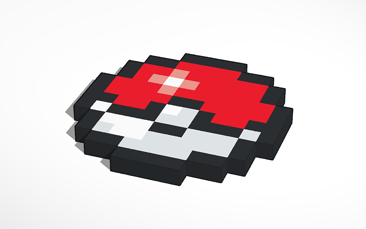  3D design pokemball - Tinkercad 