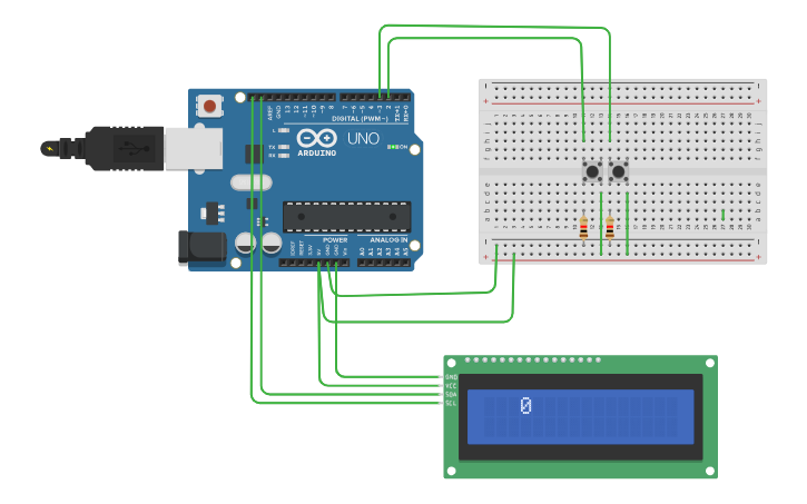 Circuit design test Ecran - Tinkercad