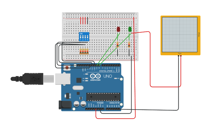 Circuit design arduino 1 DM - Tinkercad