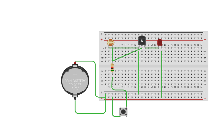 Circuit design automatic night light - Tinkercad