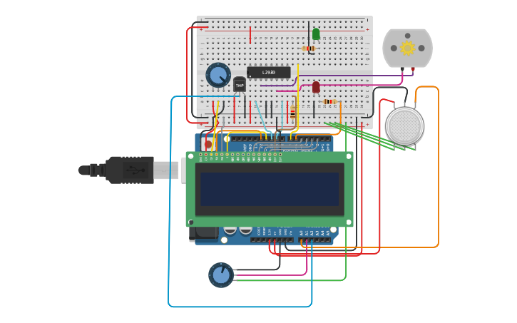 Circuit design Automatic Boiler - Tinkercad