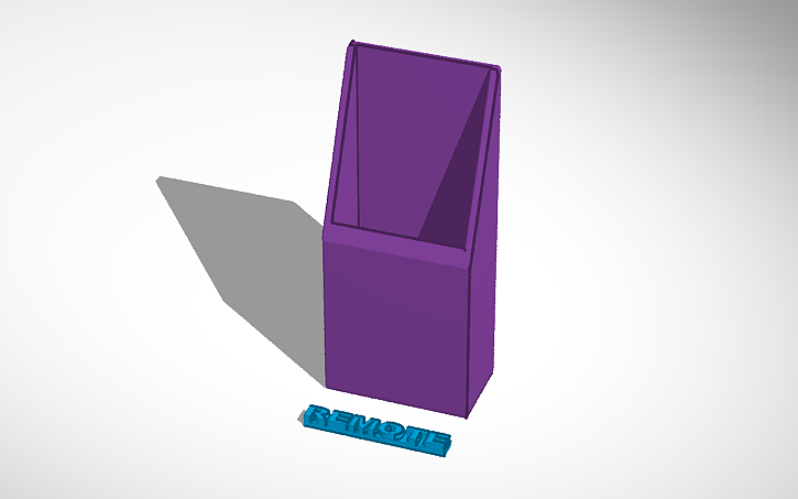 Remote Control Labels 3D design Simple Remote Control Holder + Label | Tinkercad