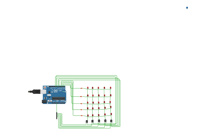 Circuit design Copy of LED Set Control Arduino UNo | Tinkercad