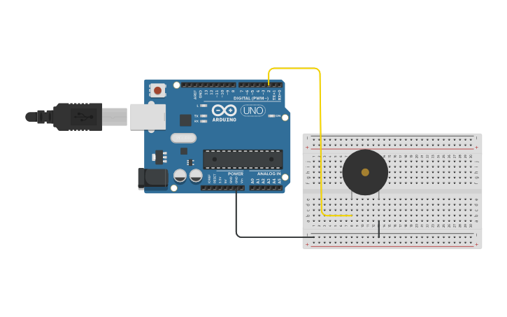 Circuit design Piezo I Arduino - Tinkercad